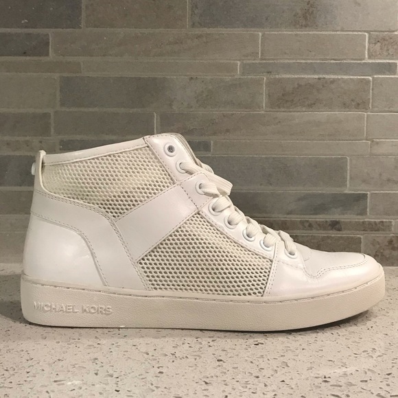 michael kors high top sneakers white